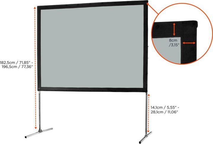 Actual product image Celexon Mobile Expert Folding Frame Screen - Canvas (99.61", 4:3)