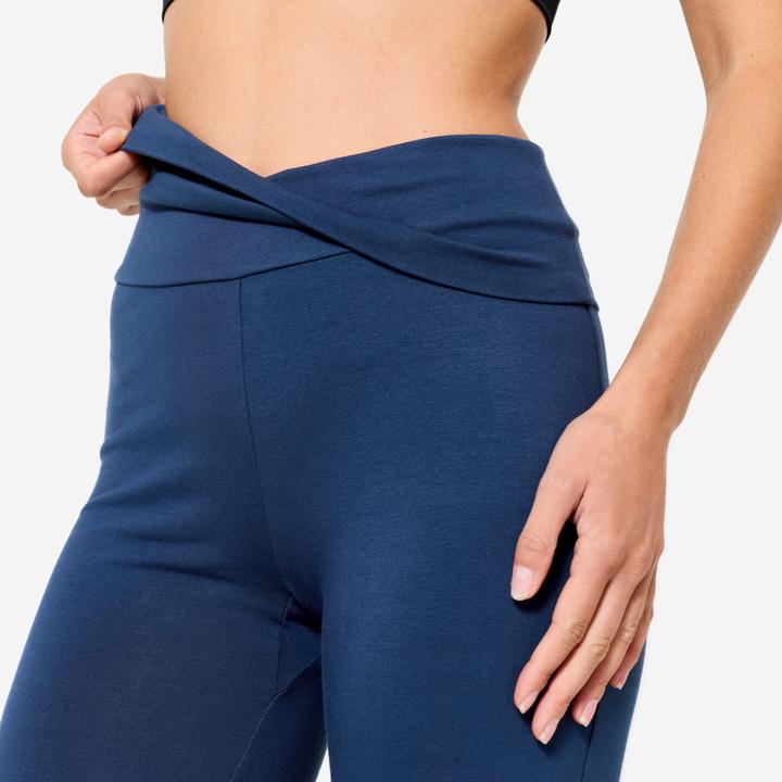 Produktbild Kimjaly Yogahose hoher Bund sanftes Yoga Damen marineblau (W33/L31)