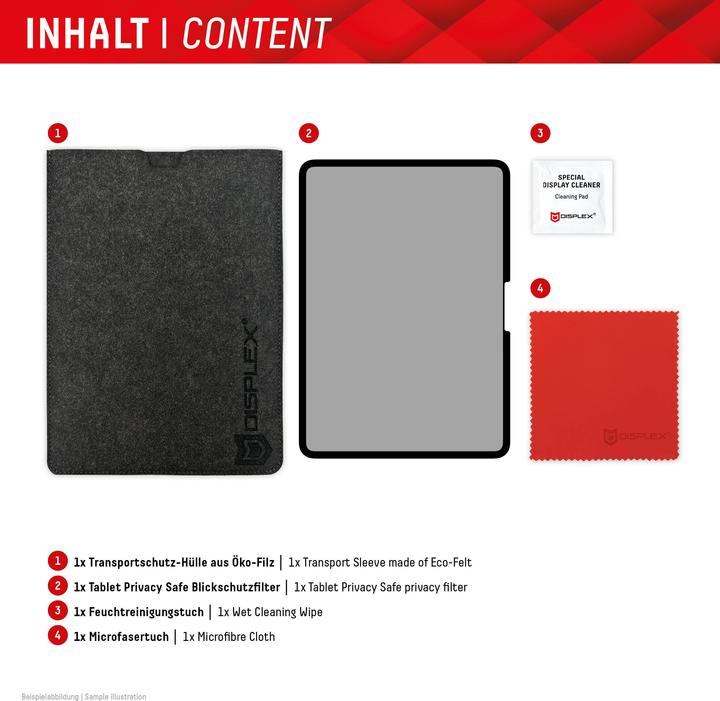 Immagine prodotto Displex Tablet Privacy Safe, Tablet Blickschutzfolie (1 Pezzo/i, iPad Pro 11 2024 (M4))