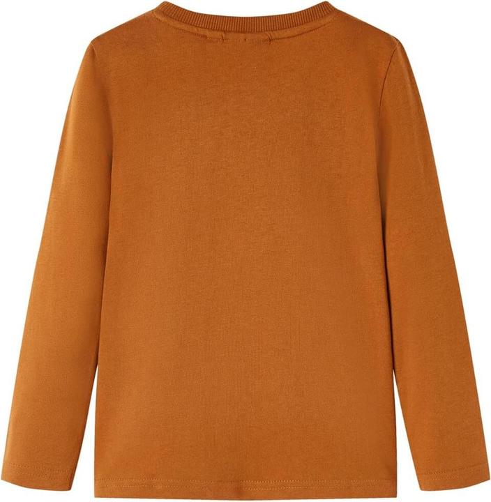 Actual product image VidaXL Children's long-sleeved shirt Cognac 92,Material: 100 (92)