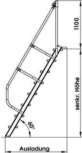 Actual product image Munk Stairs 60ï¿½ tread width 800 mm 4 treads aluminium ribbed (Scaffolding, 80 cm)