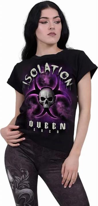Actual product image Spiral Womens/Ladies Isolation Queen Boat Neck Capped Sleeved T-Shirt (S)