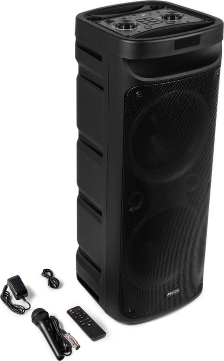 Image du produit Fenton Partybox - Track610 portable speaker met Bluetooth - Karaoke set met microfoon (10 h, Fonctionnement sur batterie)