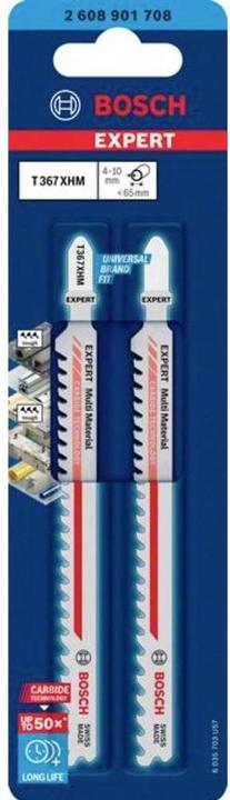 Produktbild Bosch Professional Zubehör EXPERT 'Multi Material' T 367 XHM Stichsägeblatt, 2 Stück