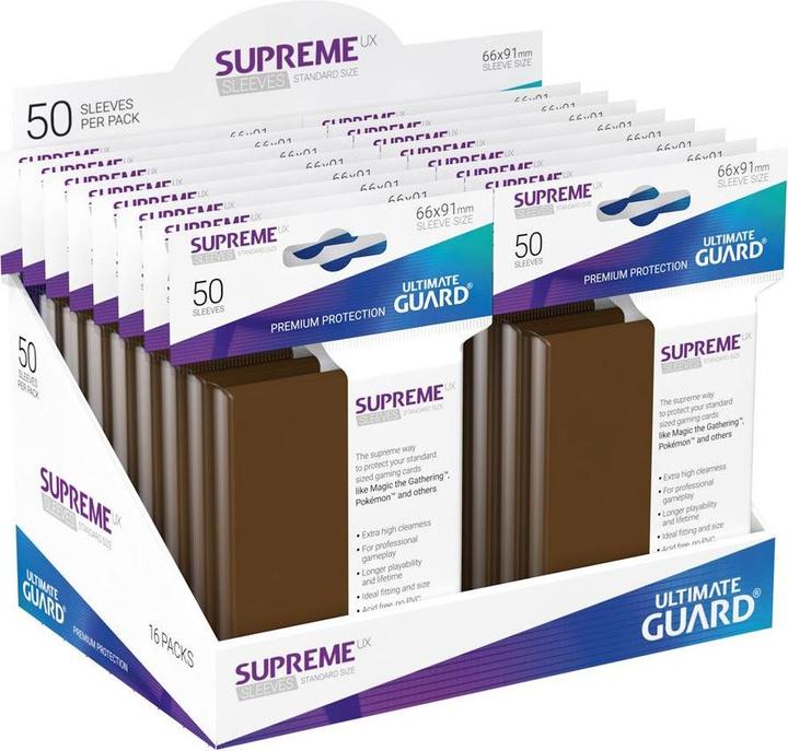 Produktbild Ultimate Guard UGD010807 - Supreme UX 50 Kartenhüllen Standardgrösse, braun