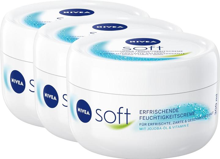 NIVEA Crema Corpo Soft Multipack 3 x 300 ml (Crema corpo, 900 ml)