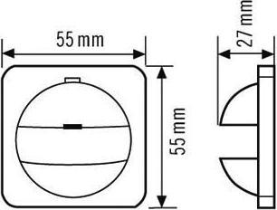 Actual product image Esylux Cover white