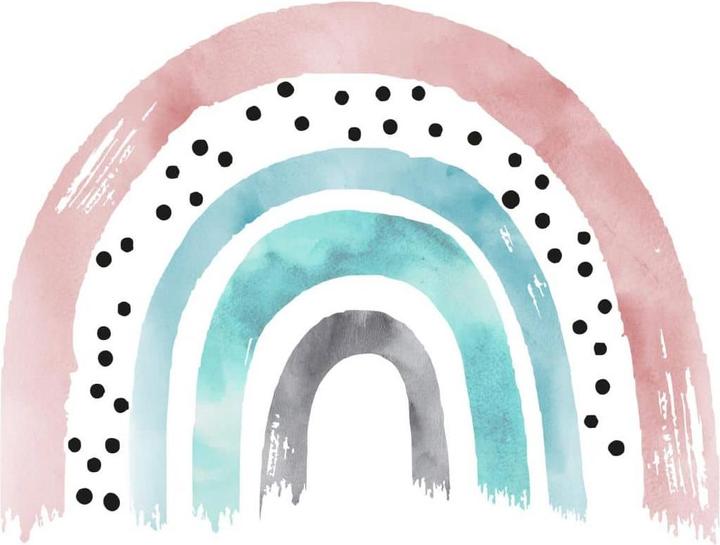 Immagine prodotto Trenddeko Rainbow Watercolor rosé, turchese (80 x 60 cm)