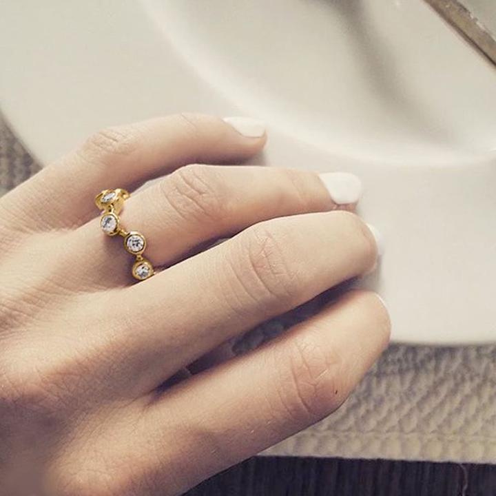 Produktbild Candy Ring Maude, 925 Sterling Silber, vergoldet (56, 925 Silber)