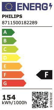 Energy Label Philips Discharge lamp (E40, 154 W, 16600 lm, 1 x, F)