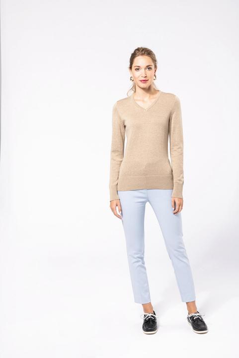 Produktbild Kariban Pullover mit V-Ausschnitt Damen (M)