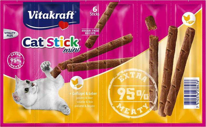 Actual product image Vitakraft Vita Cat Stick mini Poultry & Liver (Adult, 30 pcs., 180 g)