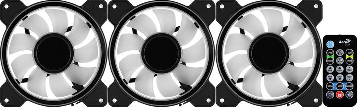 Actual product image AeroCool Mirage 12 ARGB Pro Computer Case Cooling Kit 12 cm Black (120 mm, 3 x)