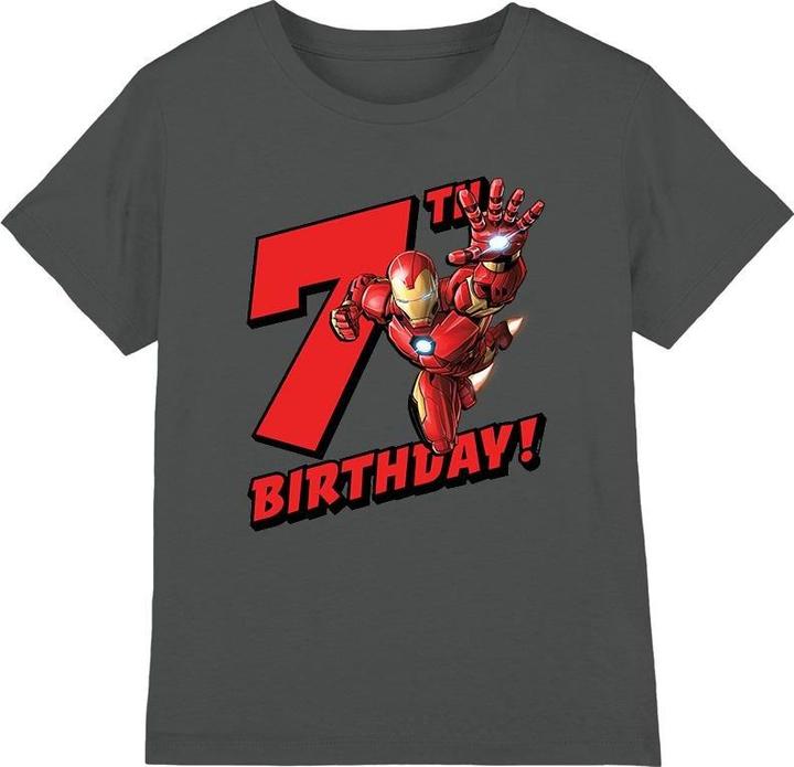 Immagine prodotto Iron Man Maglietta 7° Compleanno Bambini (140)
