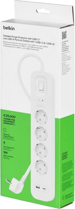 Actual product image Belkin Surgemaster surge protection (4 x, 2 m)