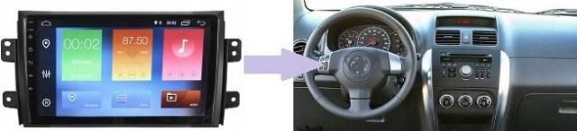 Actual product image No Name RADIO NAVIGATION SUZUKI SX4 FIAT SEDICI 2006-2013 (9")