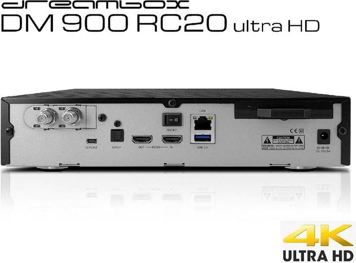 Immagine prodotto Dreambox DM900 RC20 ultraHD (2 GB, DVB-S2X, Slot CI+, Albero CI)