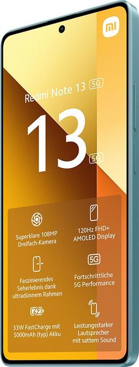 Immagine prodotto Xiaomi Redmi Note 13 5G (128 GB, Alzavola oceanica, 6.67", Doppia SIM Ibrida, 100 Mpx, 5G)