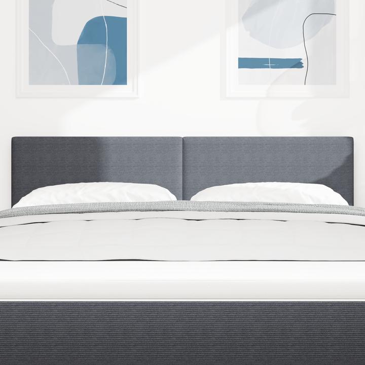 Produktbild VidaXL LED Kopfteil Einfarbig Dunkelgrau 80 cm Cordstoff (160 x 5 x 88 cm)