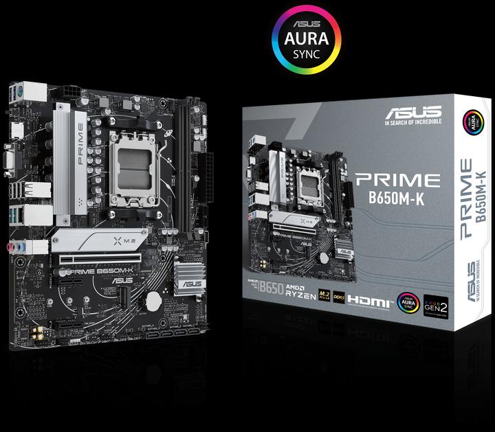 Actual product image ASUS Prime B650M-K (AM5, AMD B650, mATX)