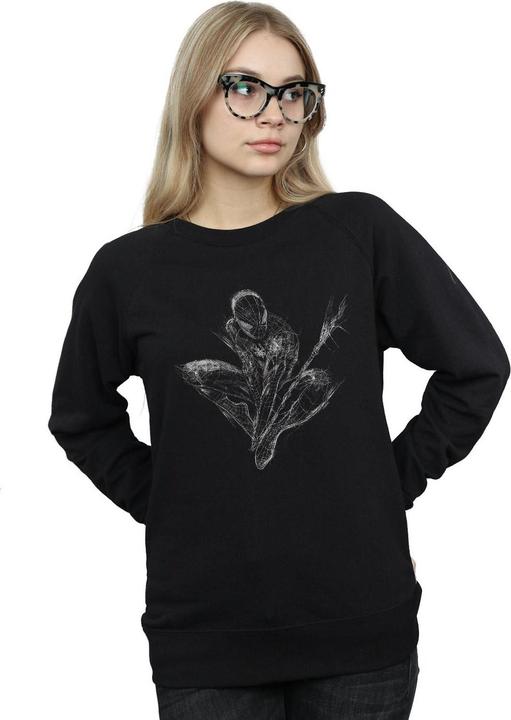 Actual product image Womens/Ladies Spider-Man Web Crouch Sweatshirt (M)