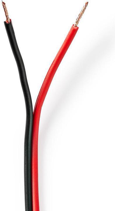 Produktbild Nedis Lautsprecherkabel 2X 0.75 mm² Kupfer 100.0 m rund PVC Red / Schwarz Rolle (100 m, 0.75 mm²)