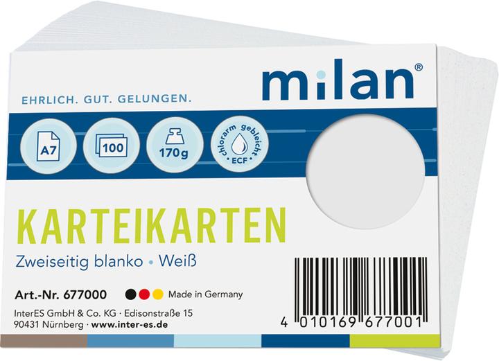 Actual product image Rnk Index cards blank A7 (A7, 205 g/m², 100 x)
