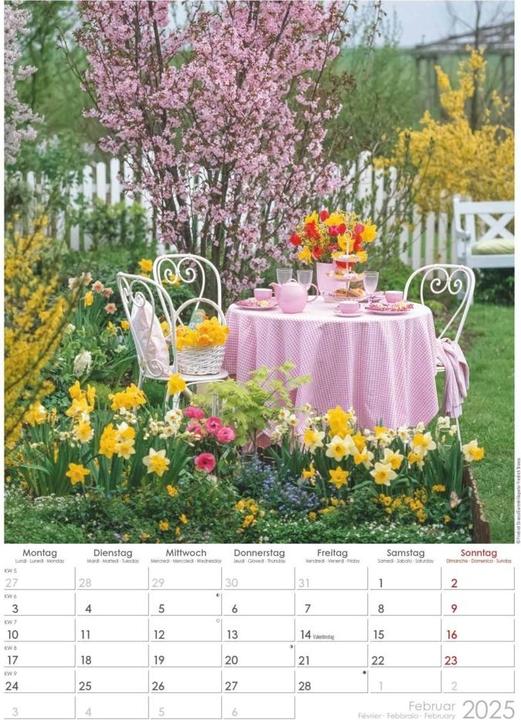 Produktbild Alpha Edition Traumgärten 2025, 29,7x42cm, Bildkalender mit schönen Garten-Motiven für jeden (Harter Einband, Deutsch)