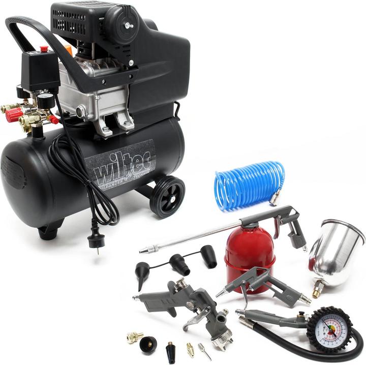 Image du produit Wiltec Compresseur d'air (4 bar, 24 l)