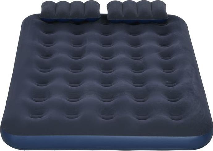 Image du produit Swisshandel24 Matelas gonflable pour 2 personnes, avec pompe à main, souple & robuste, 203x152x22cm, bleu (152x203)