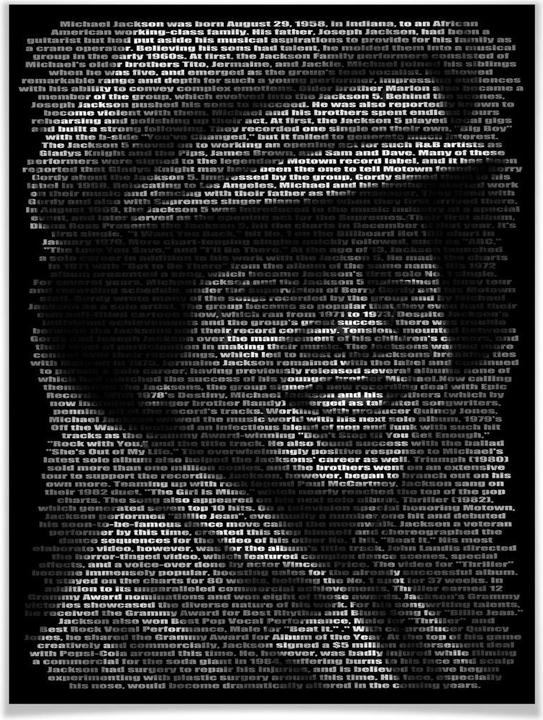 Image du produit Trenddeko Heine - Biographie de Michael Jackson (50 x 60 cm)