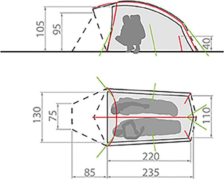 Immagine prodotto Vaude Toro UL (Tenda a cupola, 2.04 kg, 2 persone)