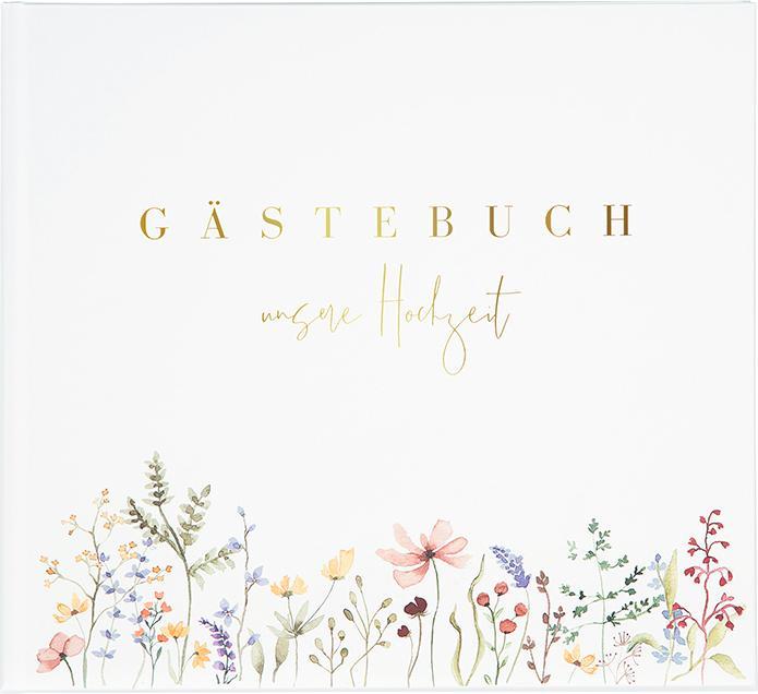 Image du produit Goldbuch Gästebuch Hochzeit Blütenliebe weiss (20 x 24.5 cm)