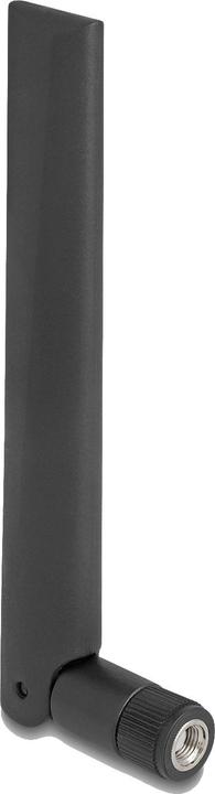 Actual product image Delock WiFi 6E antenna RP-SMA connector 3 dBi omnidirectional with tilt joint black (Wi-Fi)