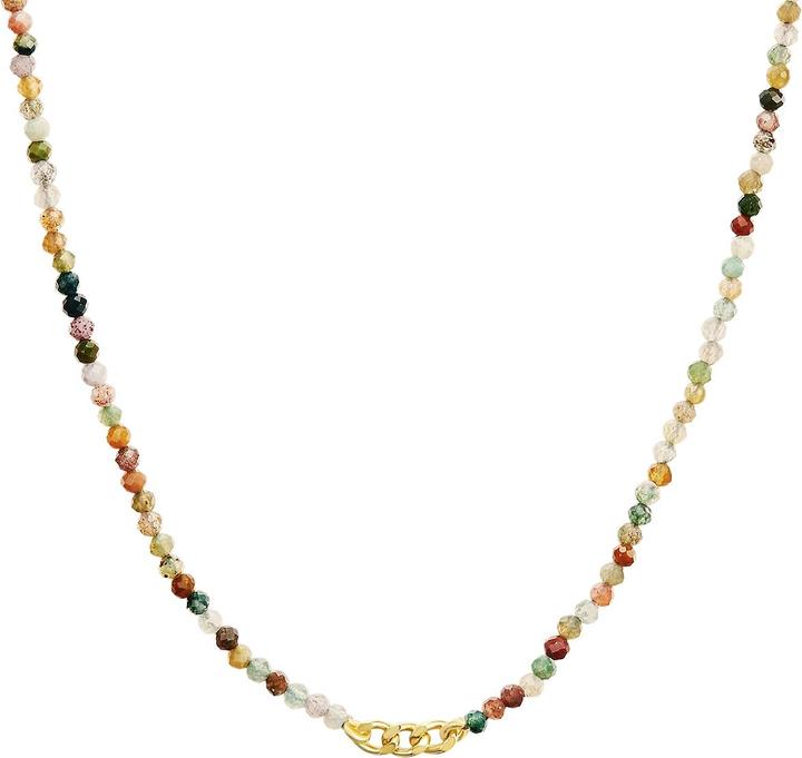 Glanzstücke München Damen Sterling Silber Achat gelbgold 40,0 cm Basiskette + 5,0 cm Verlängerung - 26937 (Sterling Silber, 40 - 45 cm)