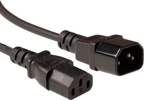 Productafbeelding AK5215 1,8m C14 Koppeling C13 Koppeling Zwart Stroomkabel (1.80 m, C14, C13)