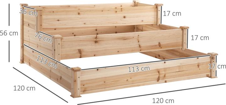 Immagine prodotto Outsunny Letto rialzato con design a gradini
