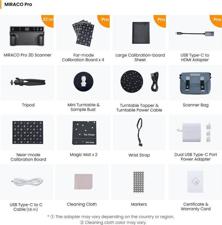 Actual product image Revopoint Miraco Pro 3D Scanner