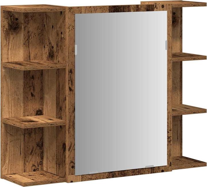 Produktbild VidaXL Bad-Spiegelschrank Altholz-Optik 80x20,5x64 cm Holzwerkstoff (80 x 20.5 x 64 cm)