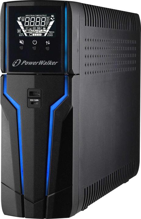 Actual product image Powerwalker Bluewalker UPS VI 1000 GXB IEC UK 600W Line-Int (1000 VA, 600 W, Line-interactive UPS)