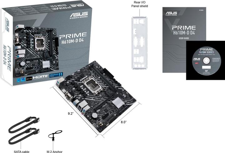 Produktbild ASUS PRIME H610M-D D4 (LGA 1700, Intel H610, mATX)