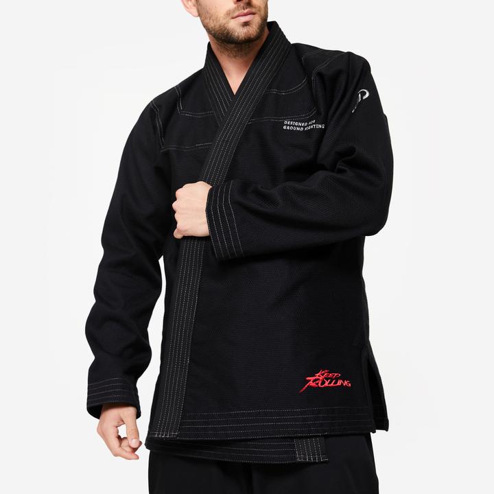 Produktbild Outshock Kimono Brasilianisches Jiu-Jitsu 450 g/m² - schwarz (158, 164)