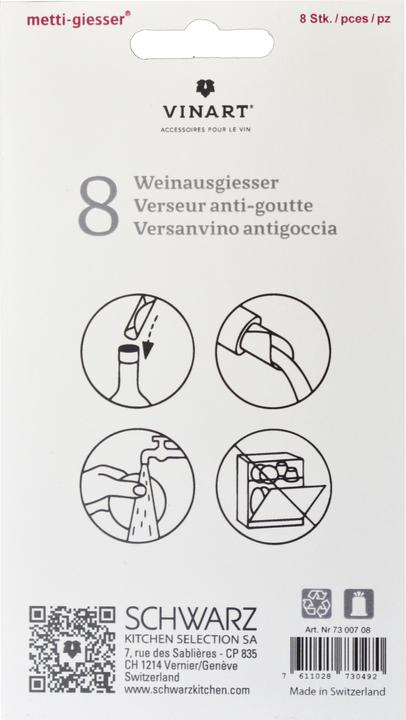 Actual product image Vinart 8-piece drip pourer (Wine pourer)