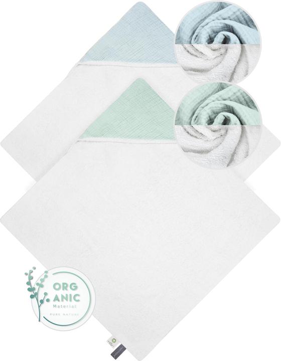 Actual product image Aspero 2x Baby Musselin Wickeltücher aus Bio-Baumwolle