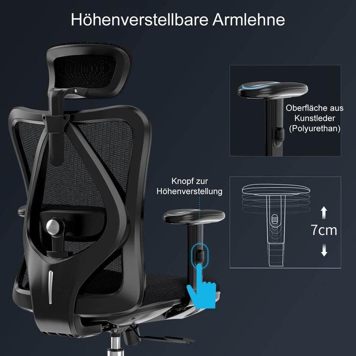 Actual product image Sihoo Office chair with lumbar support