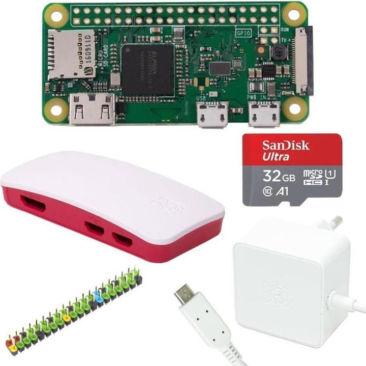 Produktbild Raspberry Pi EB74360 - Zero W Bundle inkl. NT, Gehäuse, farb. 2x20 Pin Header und SD Card