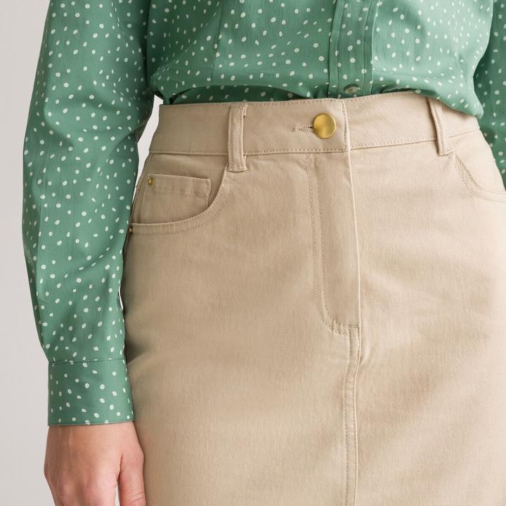 Actual product image Anne Weyburn Straight skirt in stretch cotton (36)