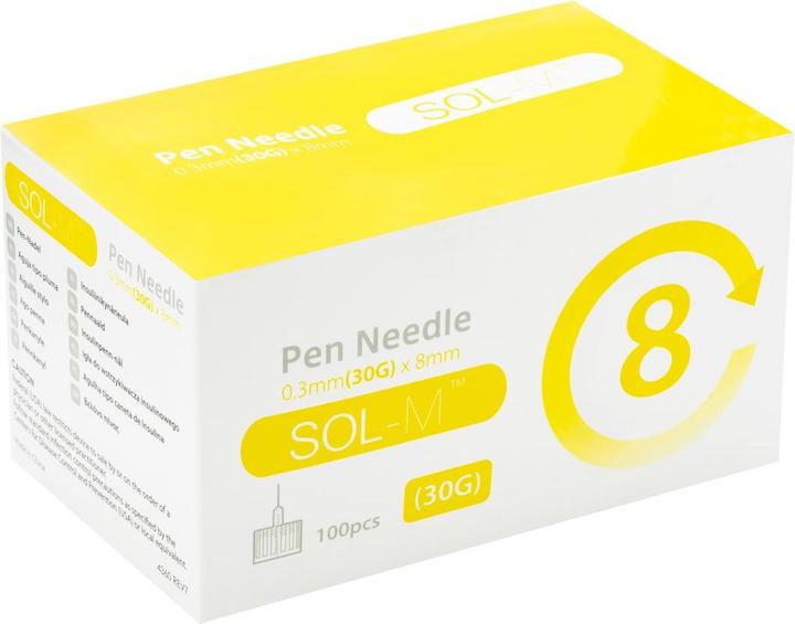 Image du produit Sol-m Aiguille de stylo 30G 0.3mmx8mm 100 pcs (Aiguilles de stylo + aiguilles jetables)