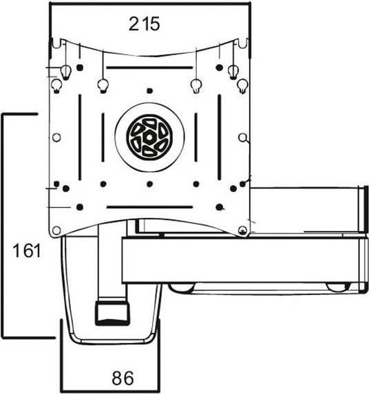 Immagine prodotto Roline Supporto a parete per LCD/TV extra lungo 5 punti di rotazione (Muro, 25 kg)