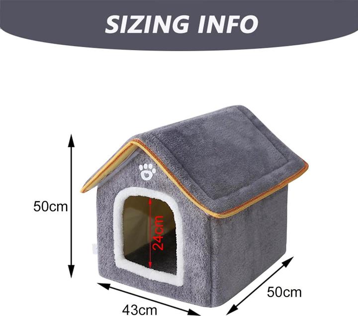 Actual product image Kerbl 81341 Cat house Paola Eco, Mediterranean look, recycled plastic, grey-green/brown 60x51x41c (Cat)